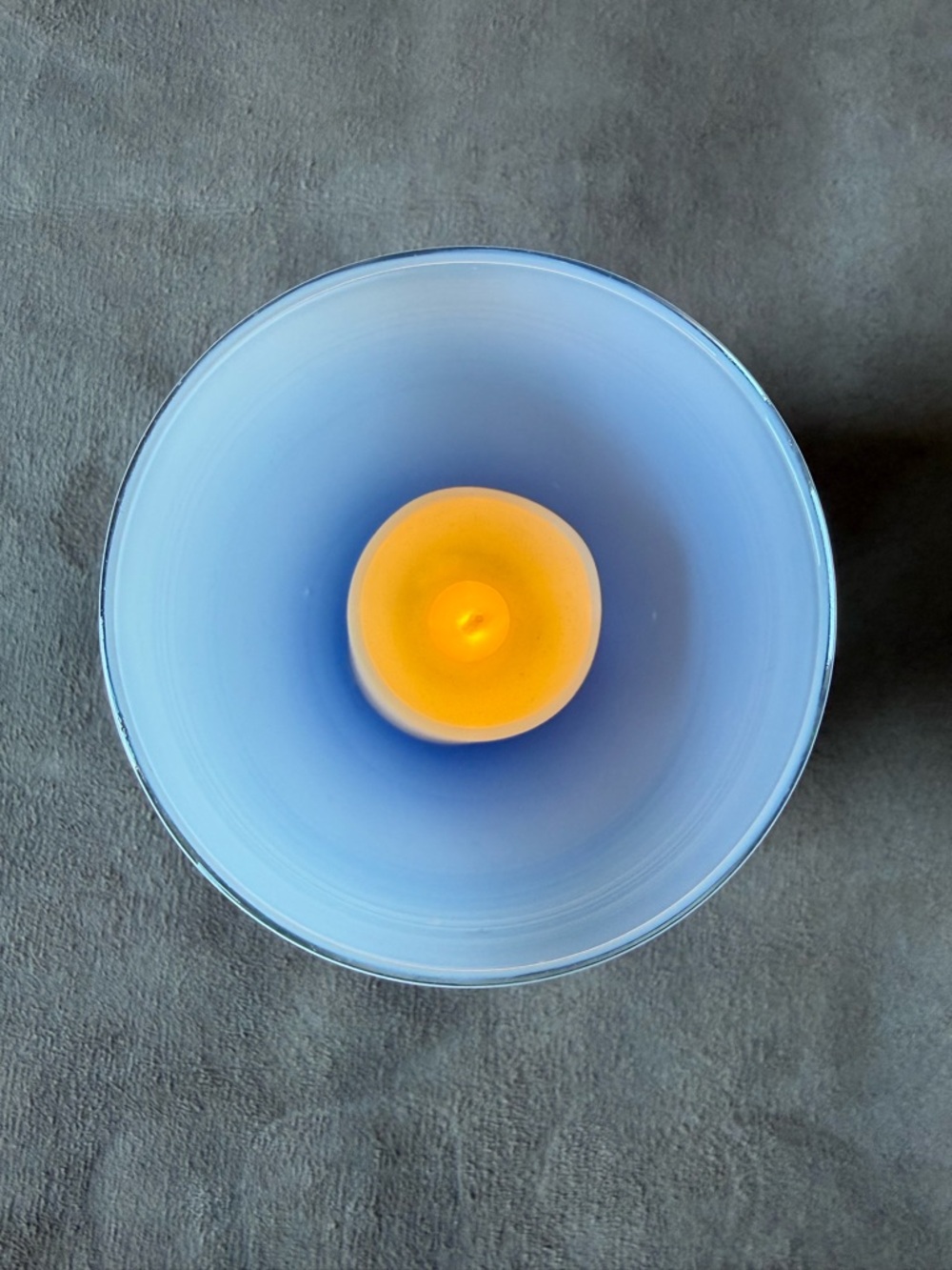 Light Blue Glassybaby Candle Holder - Picture 3 of 8